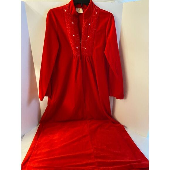 None Other - Vintage‎ velour style zipper robe USA Medium M